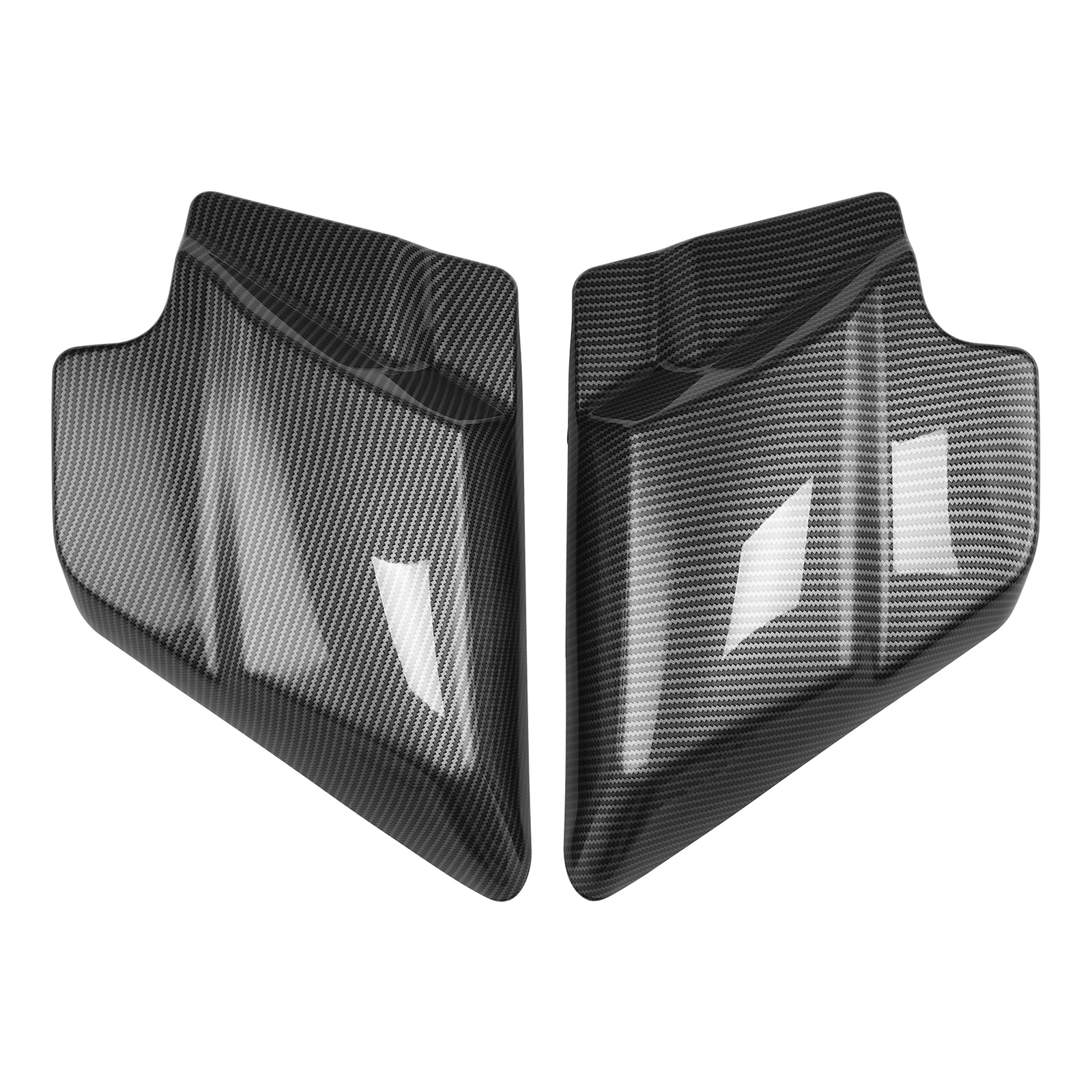 Carbon Fiber Vivid Black Side Covers Panel Fit For Harley Street Glide 2009-2024