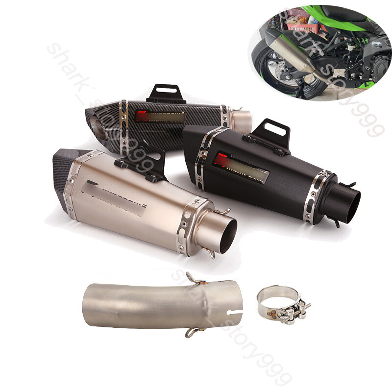For Kawasaki Ninja ZX4R ZX4RR 2023-24 Exhaust Mid Pipe Slip On 345mm Muffler Tip