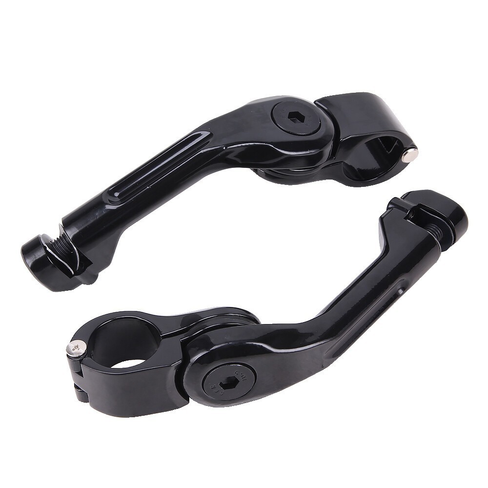 1.25″ 32mm Long Angled Highway Engine Guard Bar Foot Peg Mount Kit For Harley