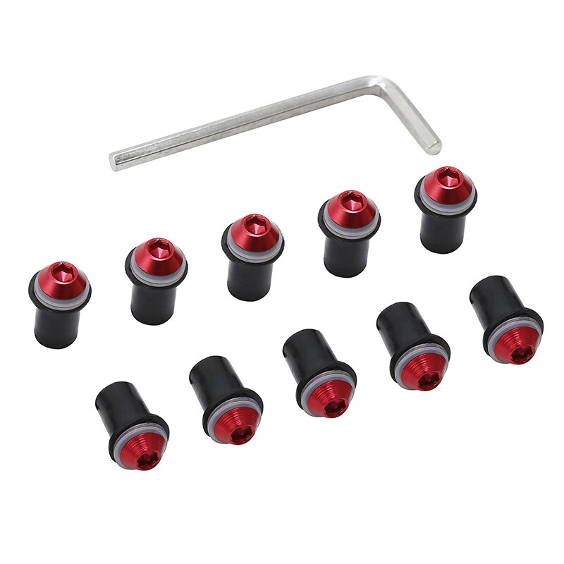 10PCS Windscreen Windshield Bolts Screws Nuts Kit Fit For Honda Suzuki Kawasaki