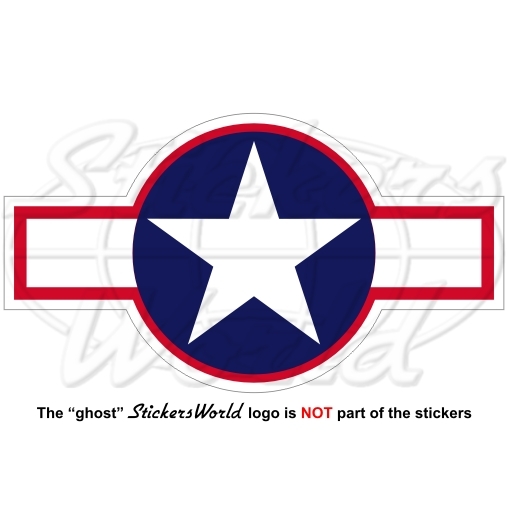 United States USAAF Roundel 1943 USAF NAVY USMC 120mm (4.7″) Sticker, Decal