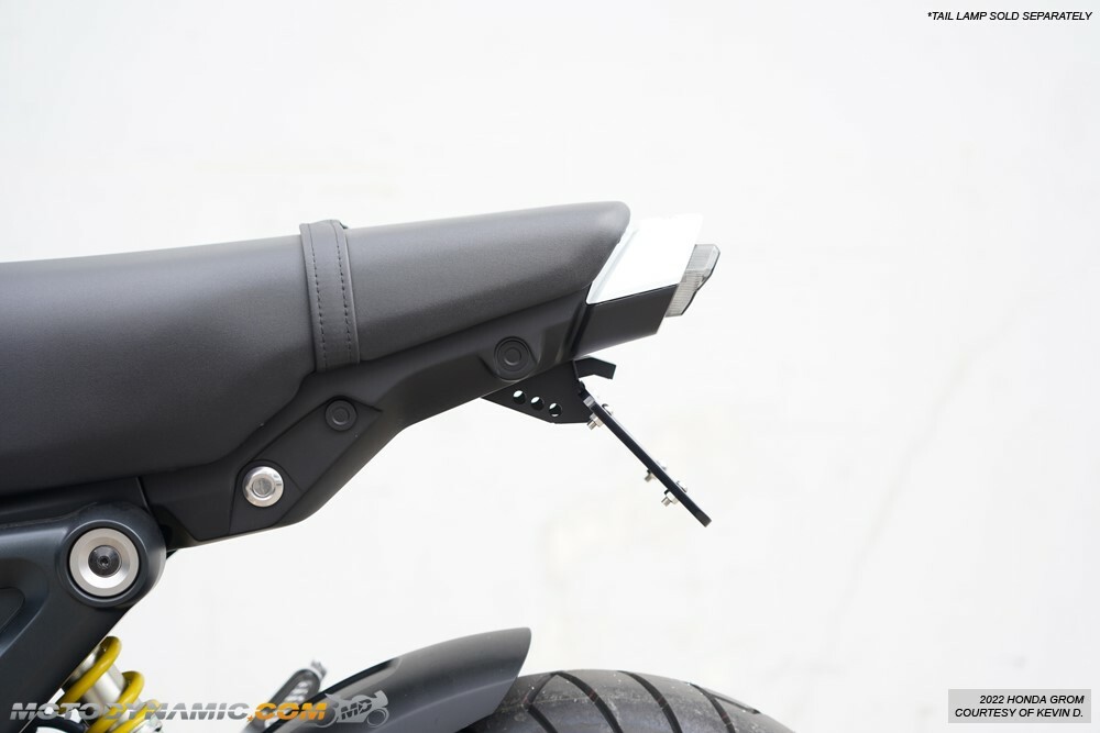 Fender Eliminator Kit Plate Holder + LED License Light Fits 2022-2023 Honda Grom