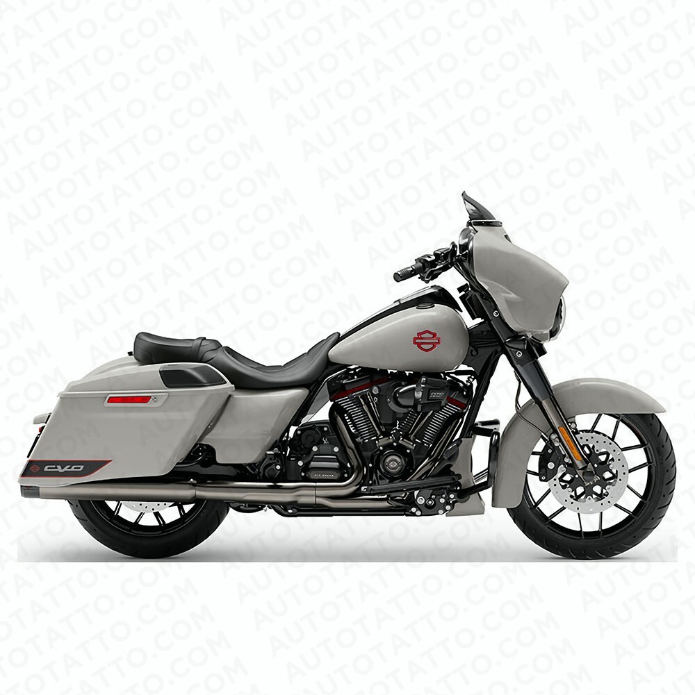 Harley CVO Custom Tank Logo Emblems, Gloss Red & Black Double Layer (set of 2)