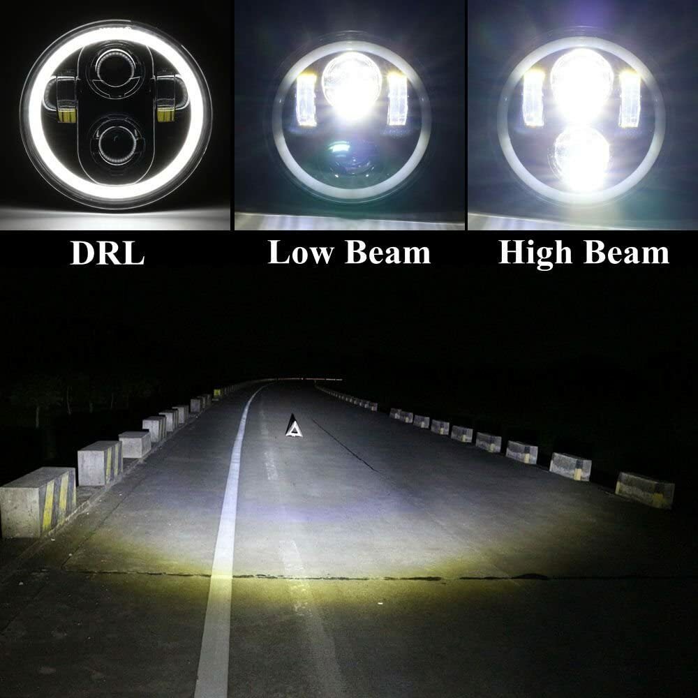 Halo 5.75″ LED Headlight For Shadow ACE Sabre Spirit VLX 600 750 1100 GL 1800