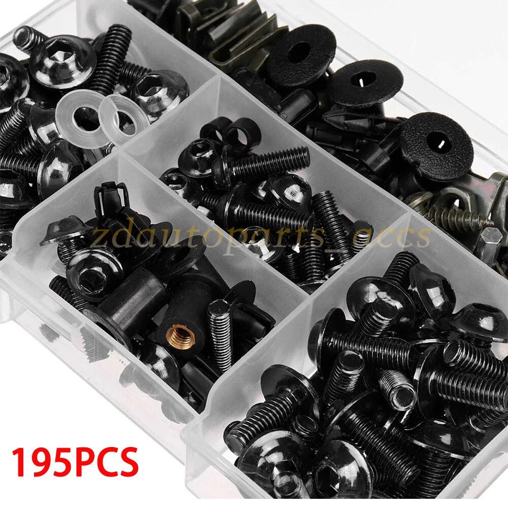 Black Complete Fairing Screws Bolts Kit For Kawasaki Ninja EX250/250R 300R 400R