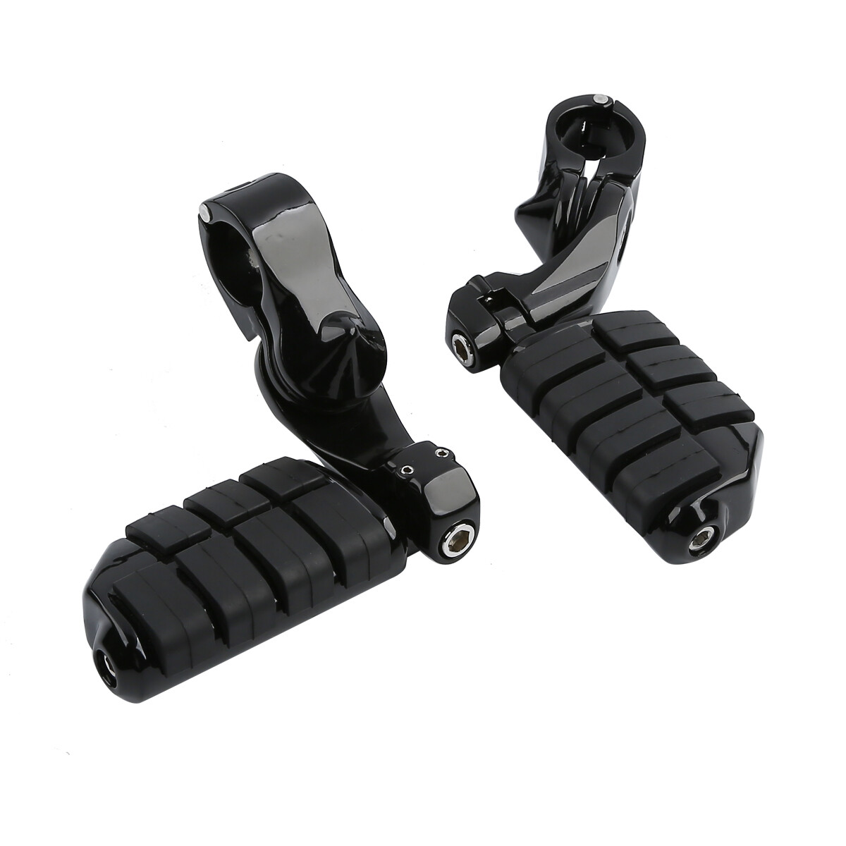 1.25″ 32mm Adjustable 1-1/4” Short Foot Peg Footrest Mount Clamps Engine Guards