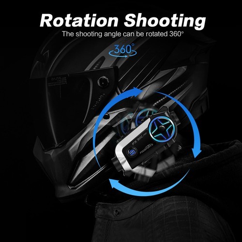 BT Fodsports FX30C Pro Motorcycle Intercom Bluetooth 5.4 Helmet Headset 1080P FM