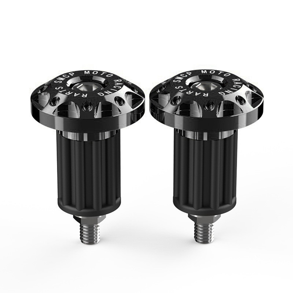 Black Motor 7/8” Dirt Bike CNC Handlebar Grips Handle Bar End Cap Plugs Slider