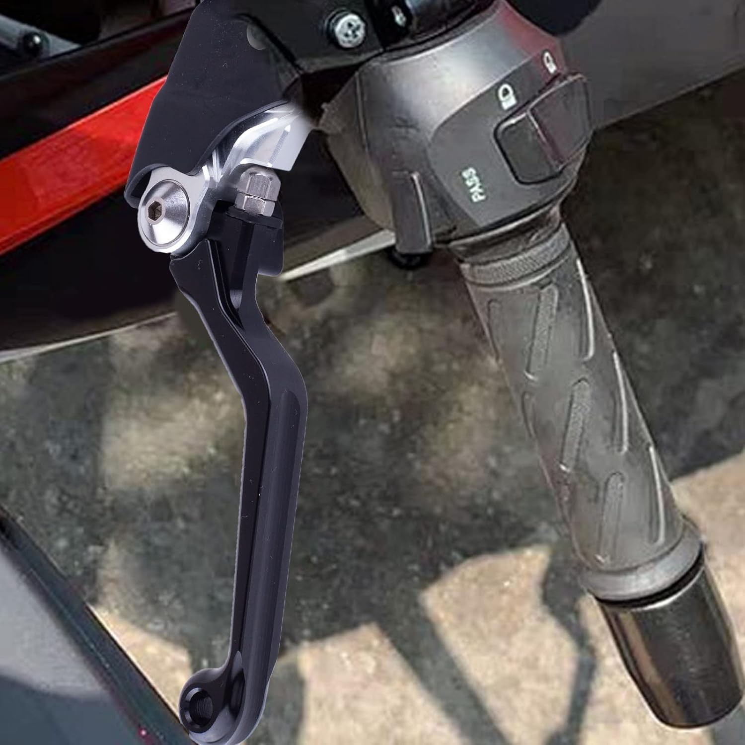 Universal 7/8 22mm Aluminum 360° Foldable Clutch Handle Mounting SeaColor: Black
