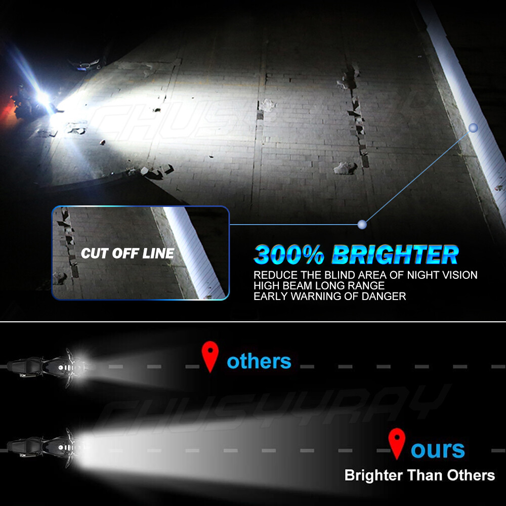 For Honda Silver Wing 600 Motorcycle LED Headlight H7 6000K Bright White bulbs