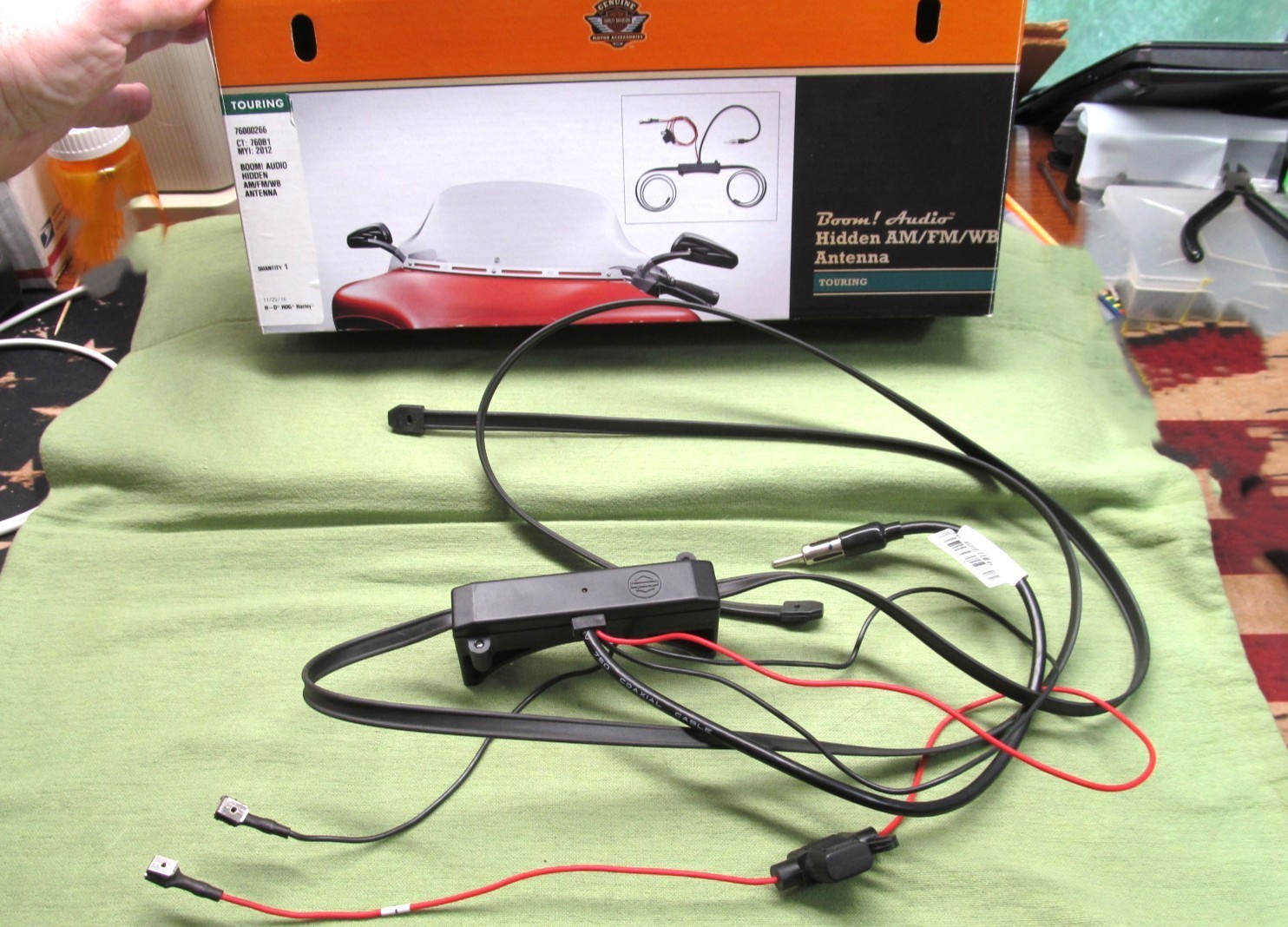 Harley Davidson Boom! Audio AM/FM/WB Hidden Antenna 1998-2013 Touring & Trike