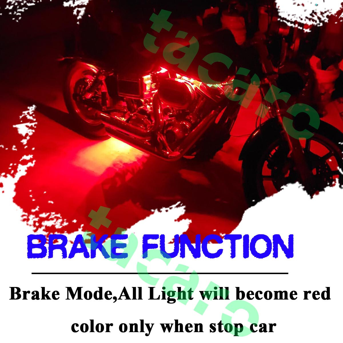 16pc RGB Motorcycle LED Neon Under Glow Lighting Kit For Harley Davidson Music