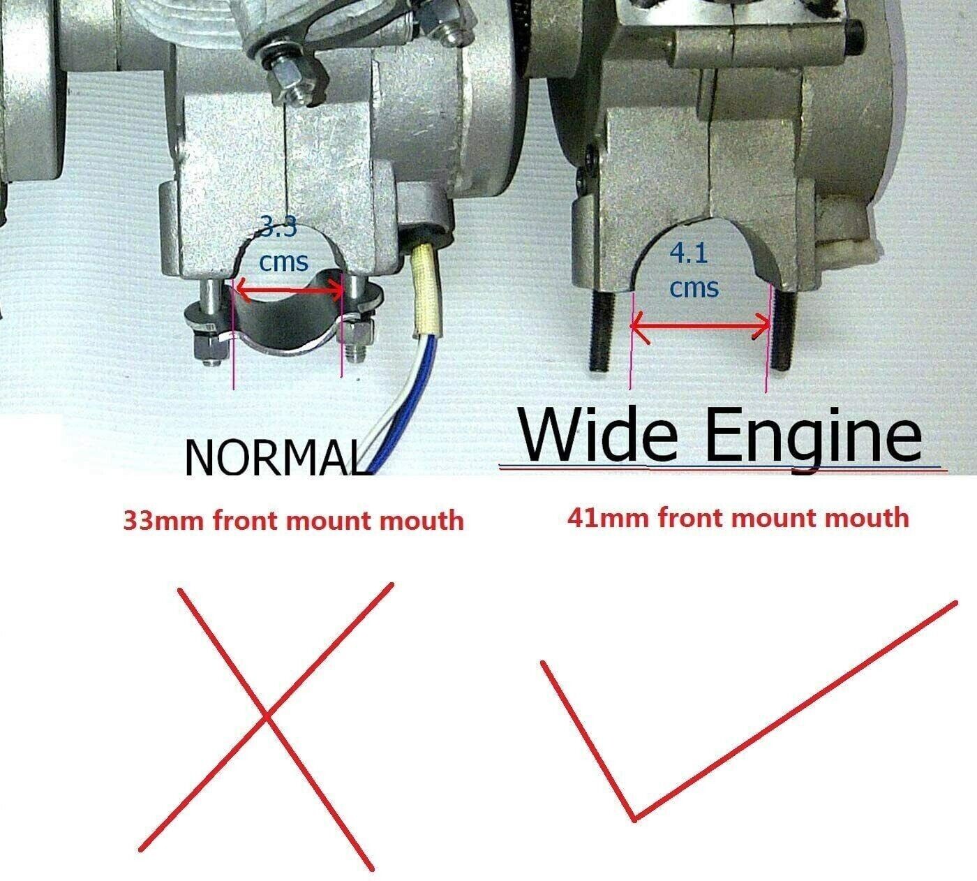 CDHPOWER 2 Stroke PK80 Motor 40mm only Motor-Gas Bicycle Engine Kit 80cc