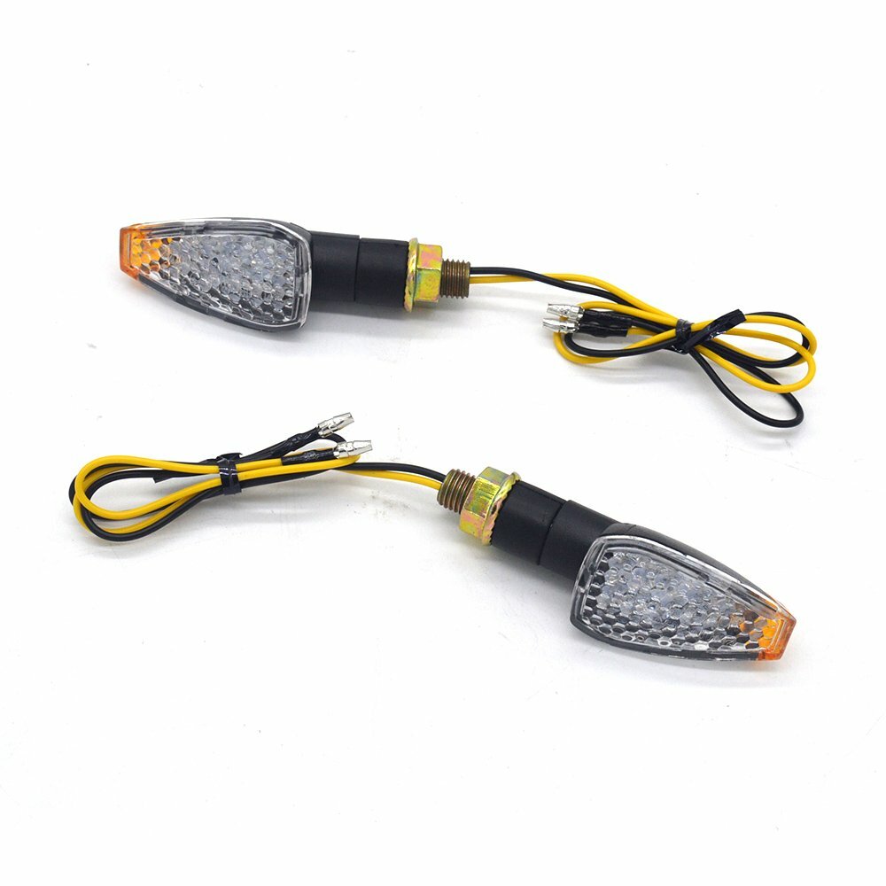 Mini Stalk Arrow Light Motorcycle Turn Signals Light LED Indicator Blinker Amber