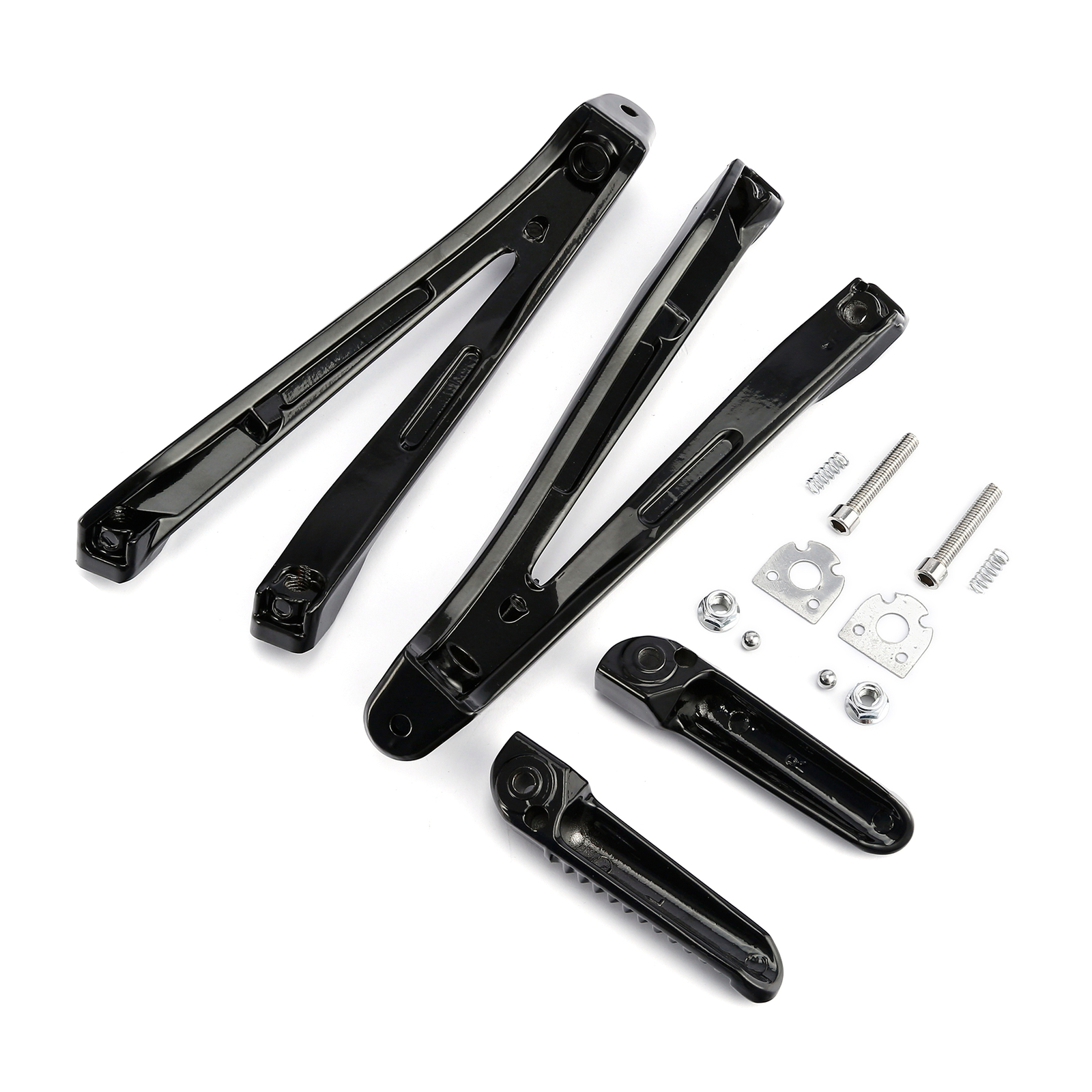 Black Rear Passenger Foot Pegs Footpegs Bracket Fit For Yamaha YZF R1 2004-2008