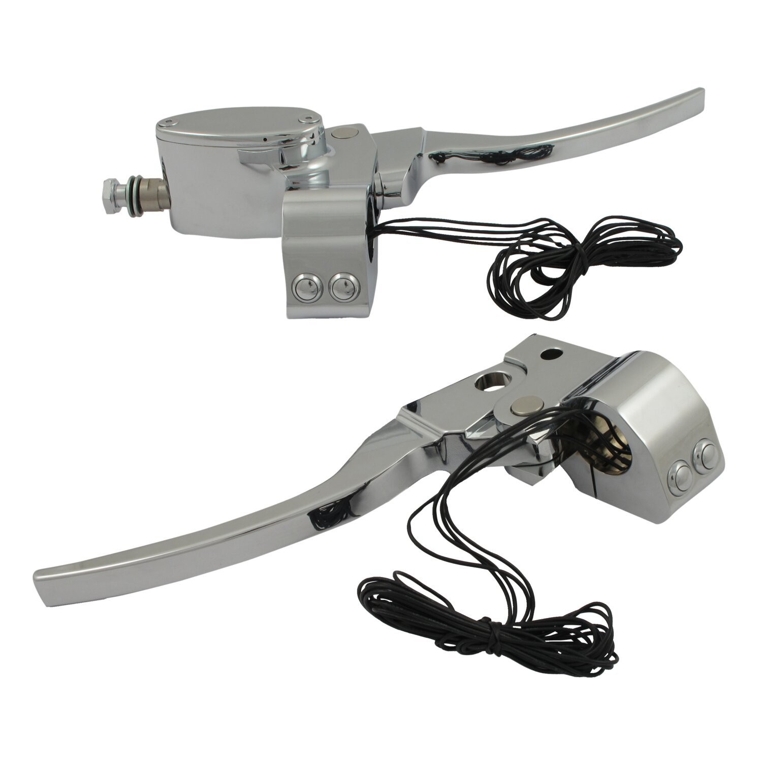 Chrome Aluminum Control Kit With Buttons – For Models With Clutch Lever