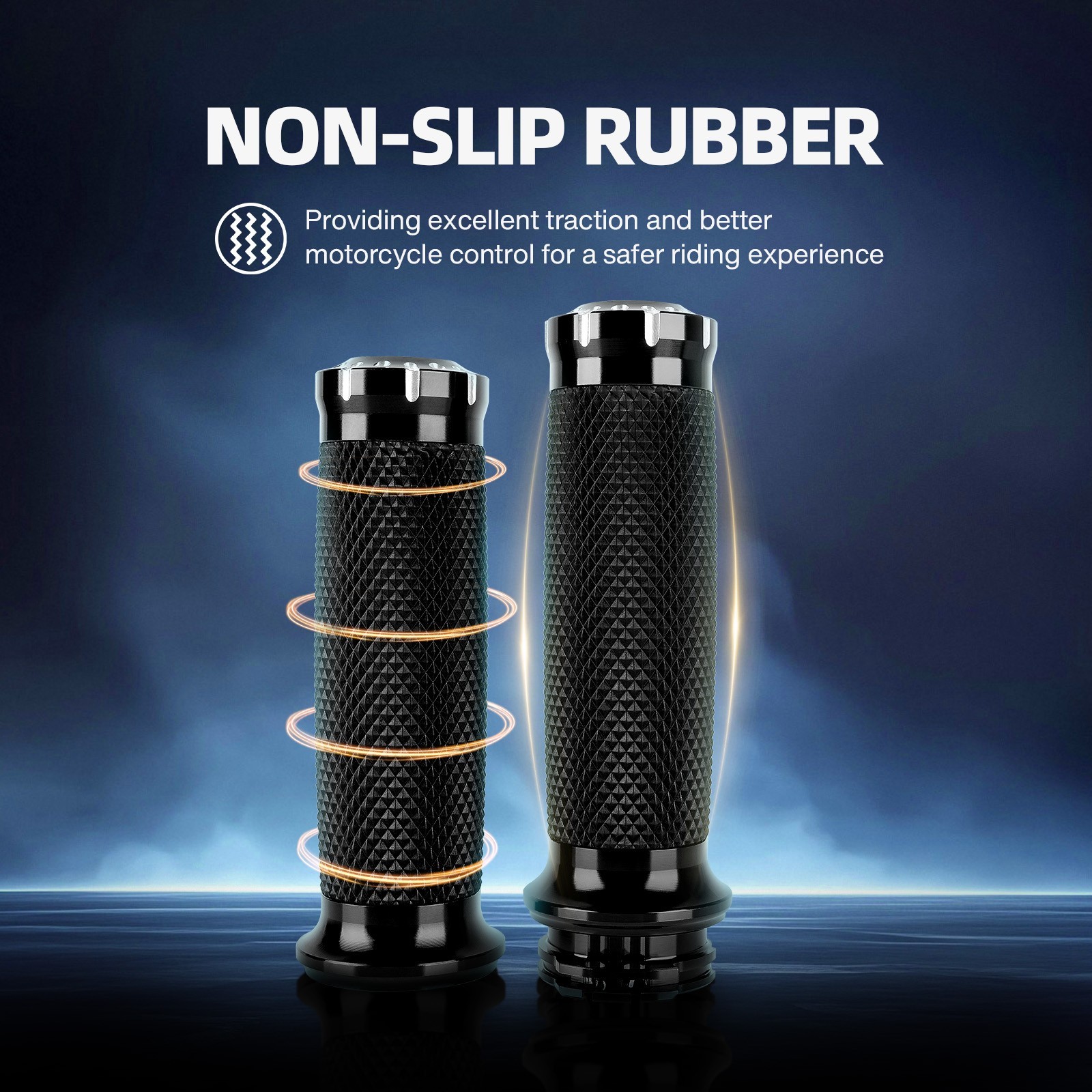 1″ Inch-Handle Bar Hand Grips For Harley Touring Electra Glide Road King Softail