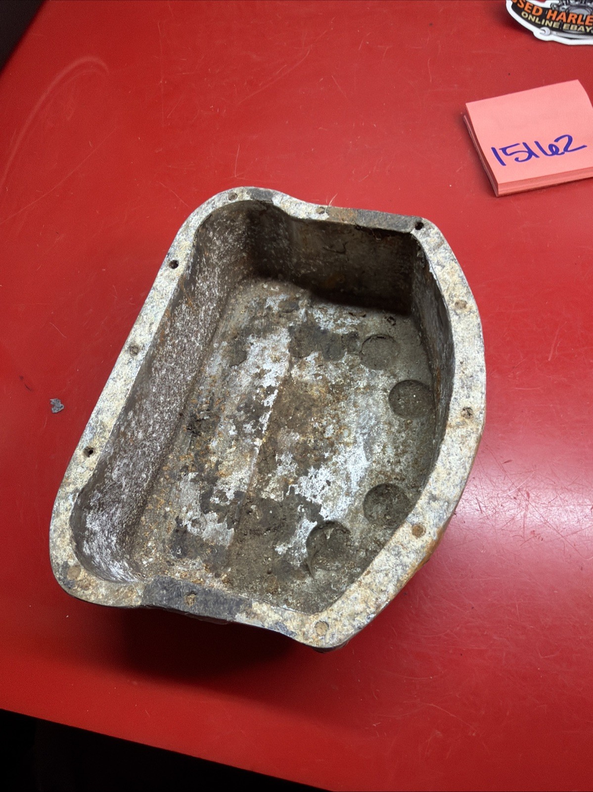 Harley Panhead Cast Aluminum Rocker Box Chopper ONE SINGLE BLEM CORROSION ART