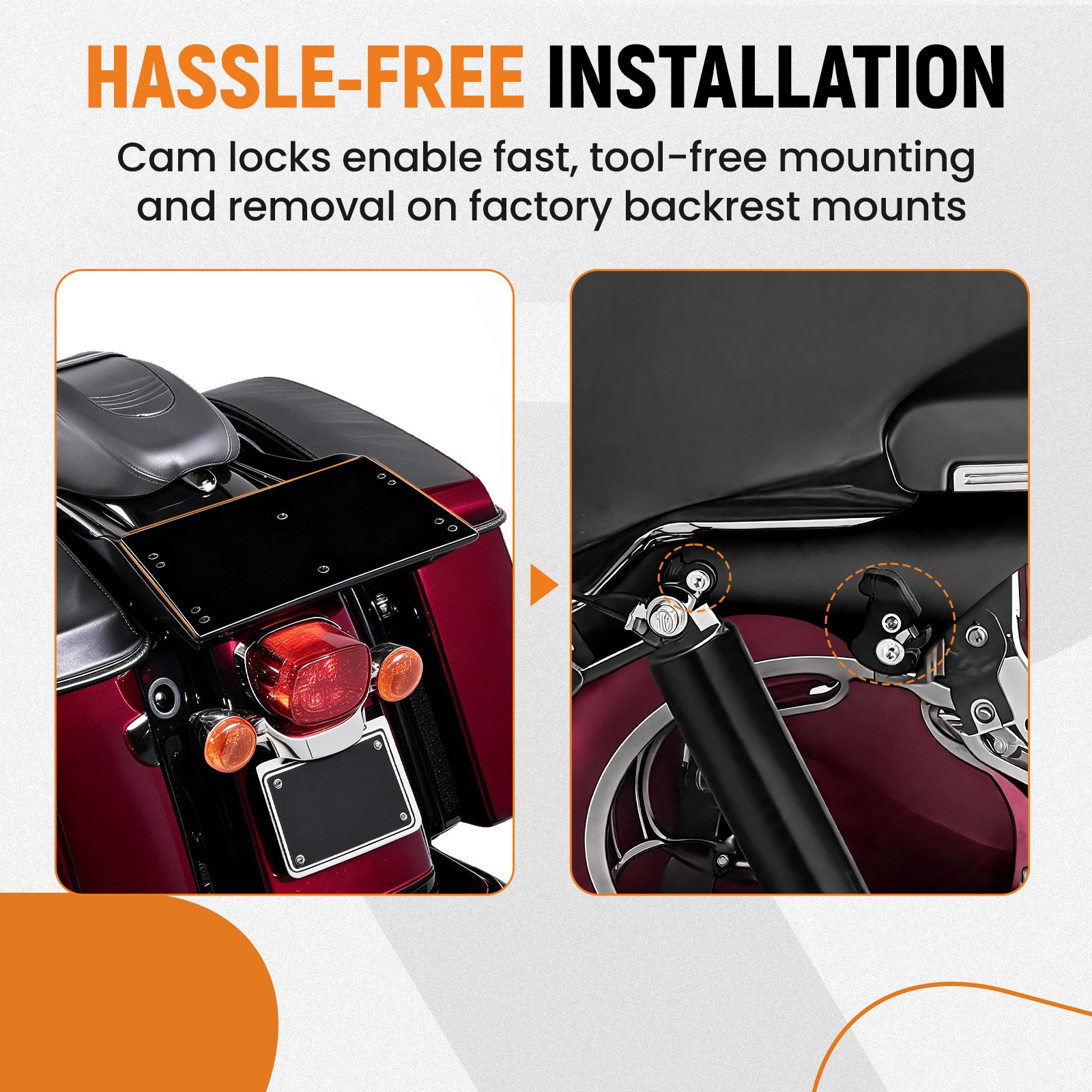 Trunk Rack Mounting Bracket For Harley Touring King Tour Pack Pak 1997-08