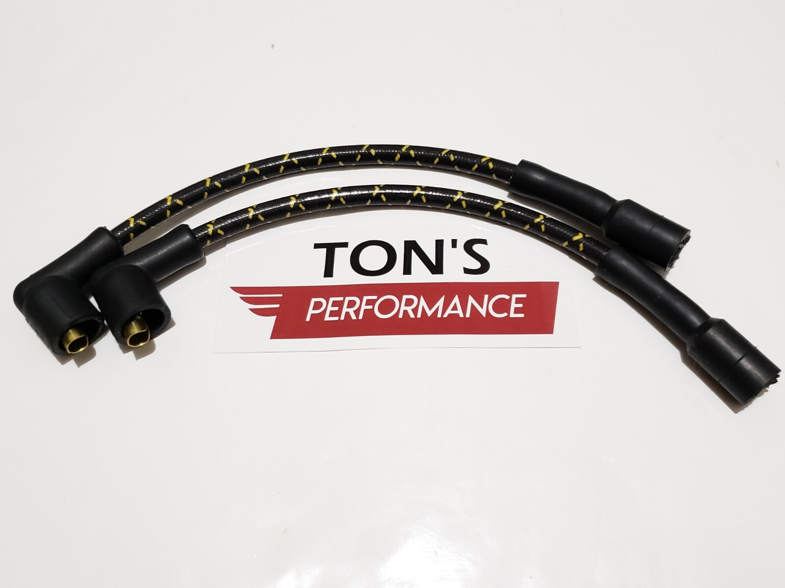 Woven Cloth Wires Black Yellow Harley 95-03 Sportster 883 1200 Coil Relocation 7