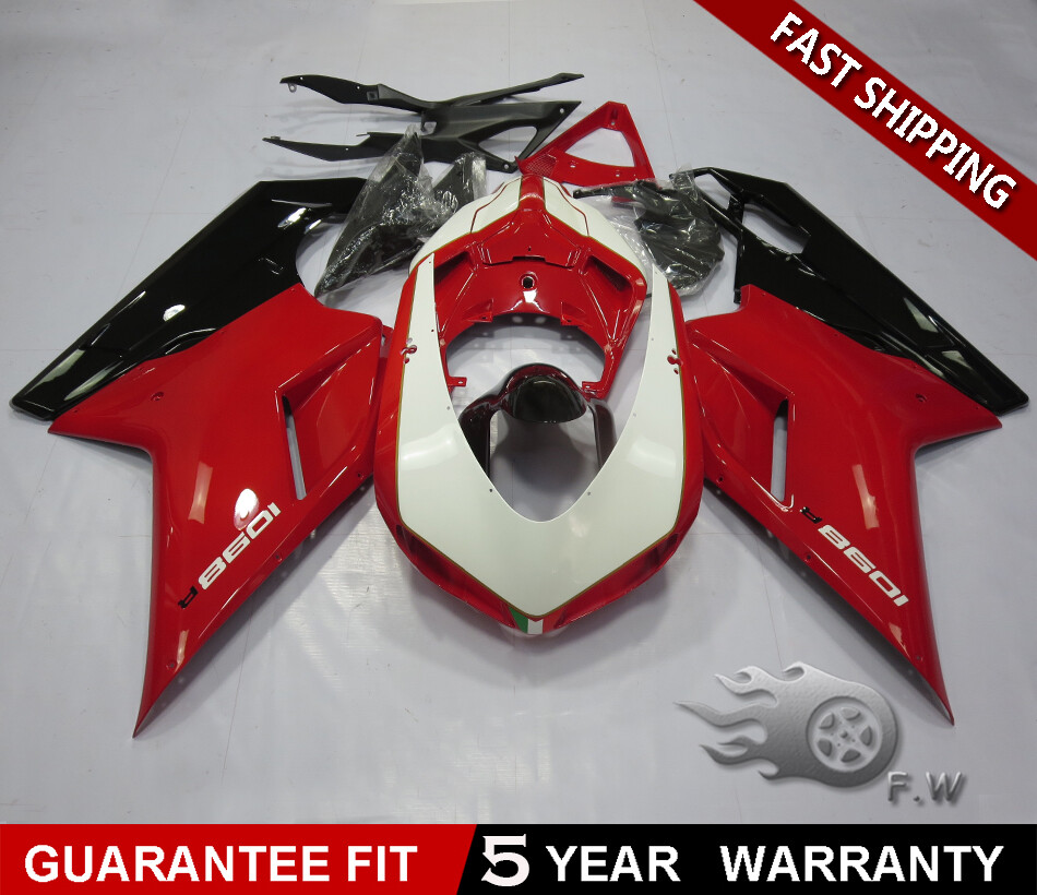 ABS Injection Molded Fairing Kit for Ducati 1098 1198 848 2007-2012 Pre-Drilled
