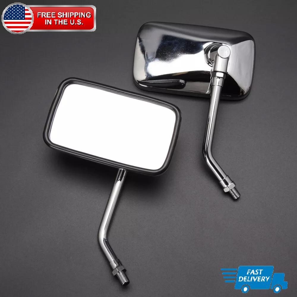 Rectangle Chrome Motorcycle Side Mirrors For Honda Rebel 250 CMX250C 300 CMX300