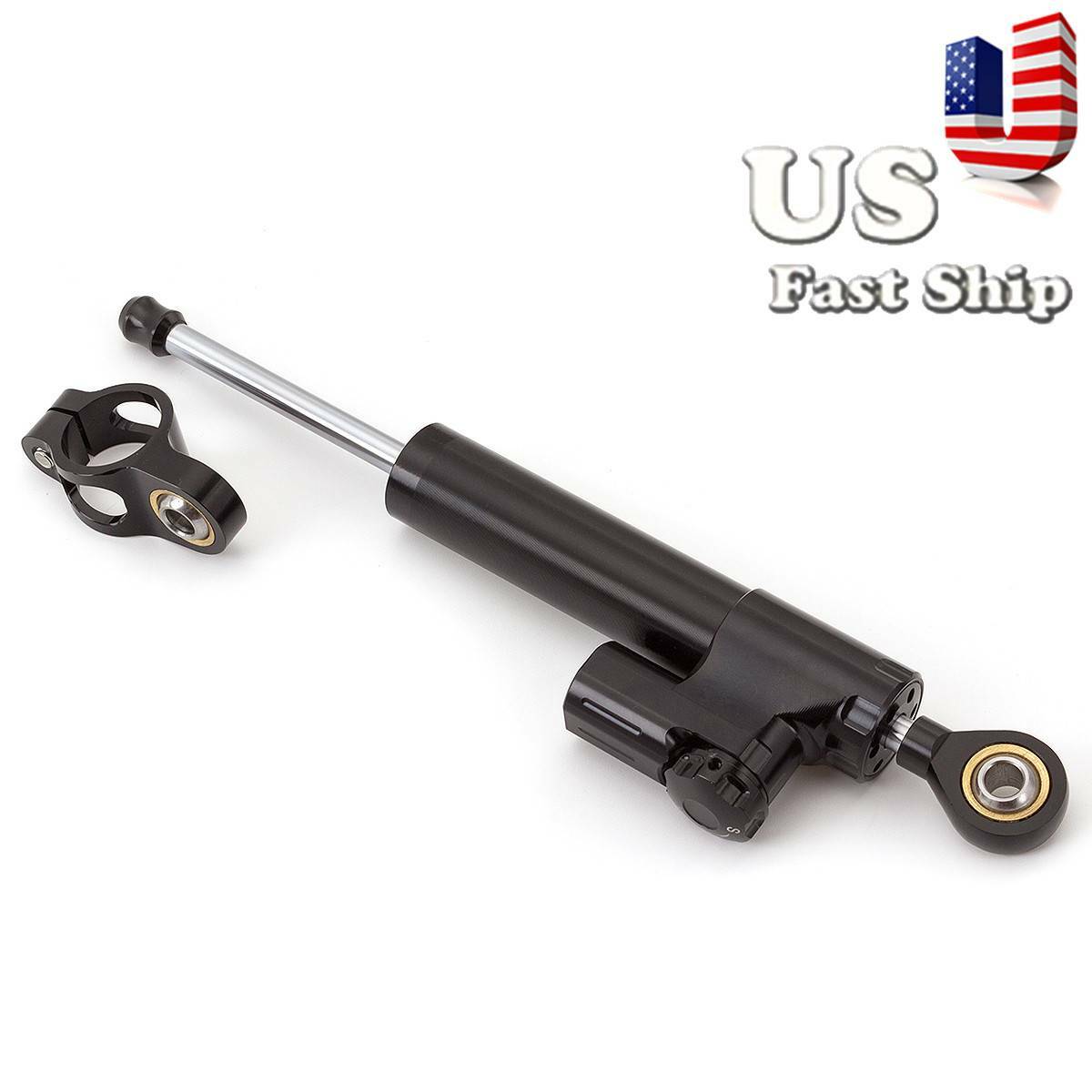 CNC Steering Stabilizer Damper Linear For Honda CBR600RR 954RR 929RR 1000RR BlK