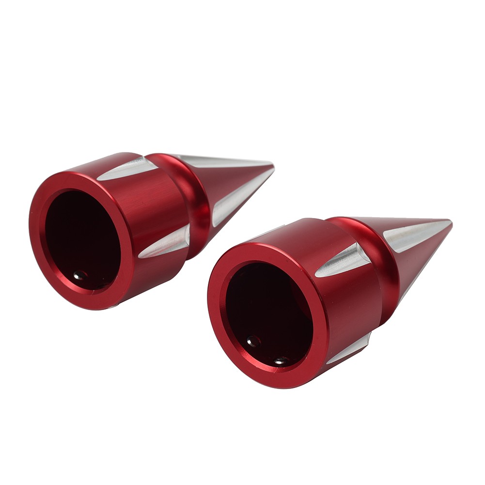 Front Axle Cap Nut Cover 3.6″ Inch Red For Harley Softail 07+ Dyna 08+ Street