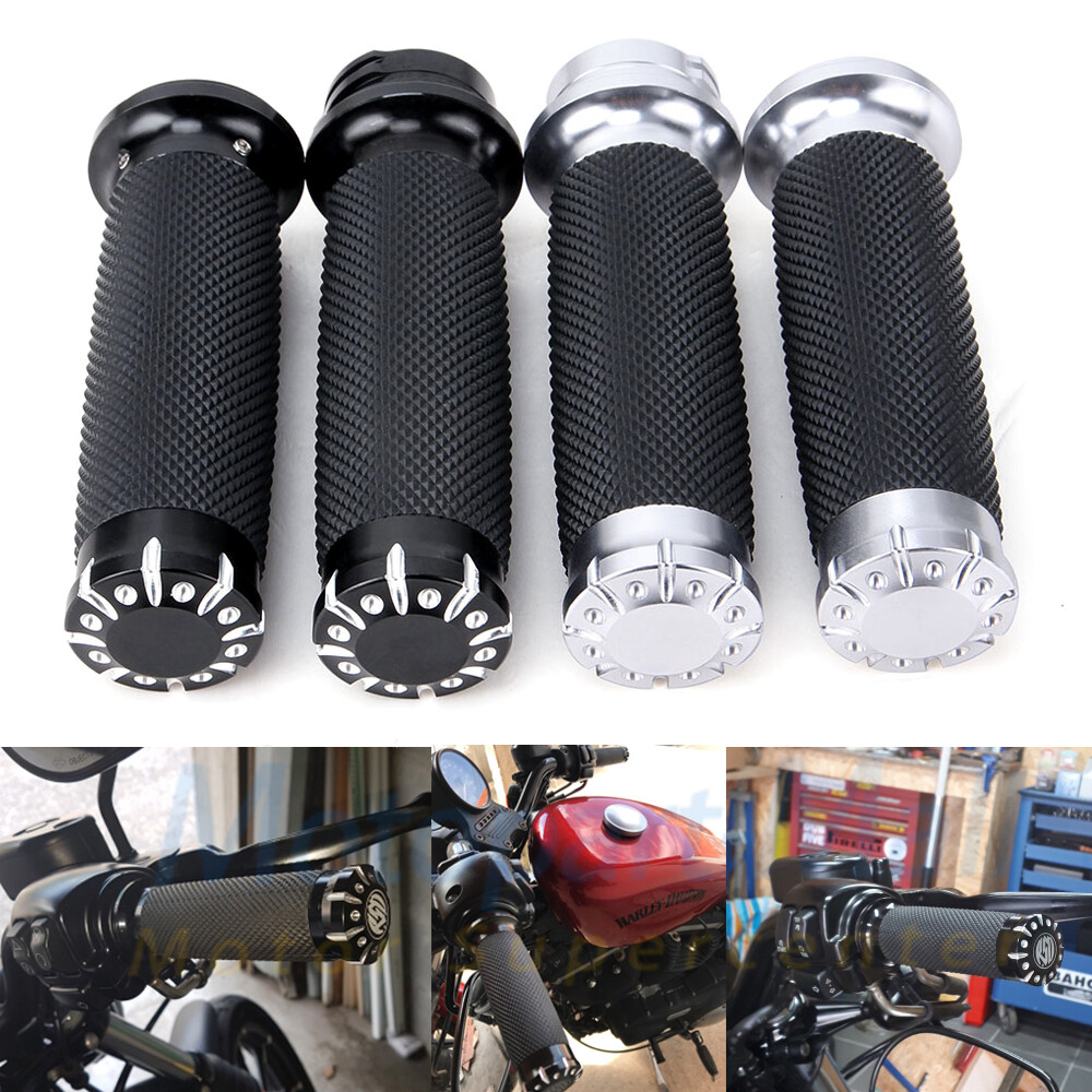 1“ Universal Handle Bar Hand grips Fit For Harley Touring Sportster XL883 XL1200