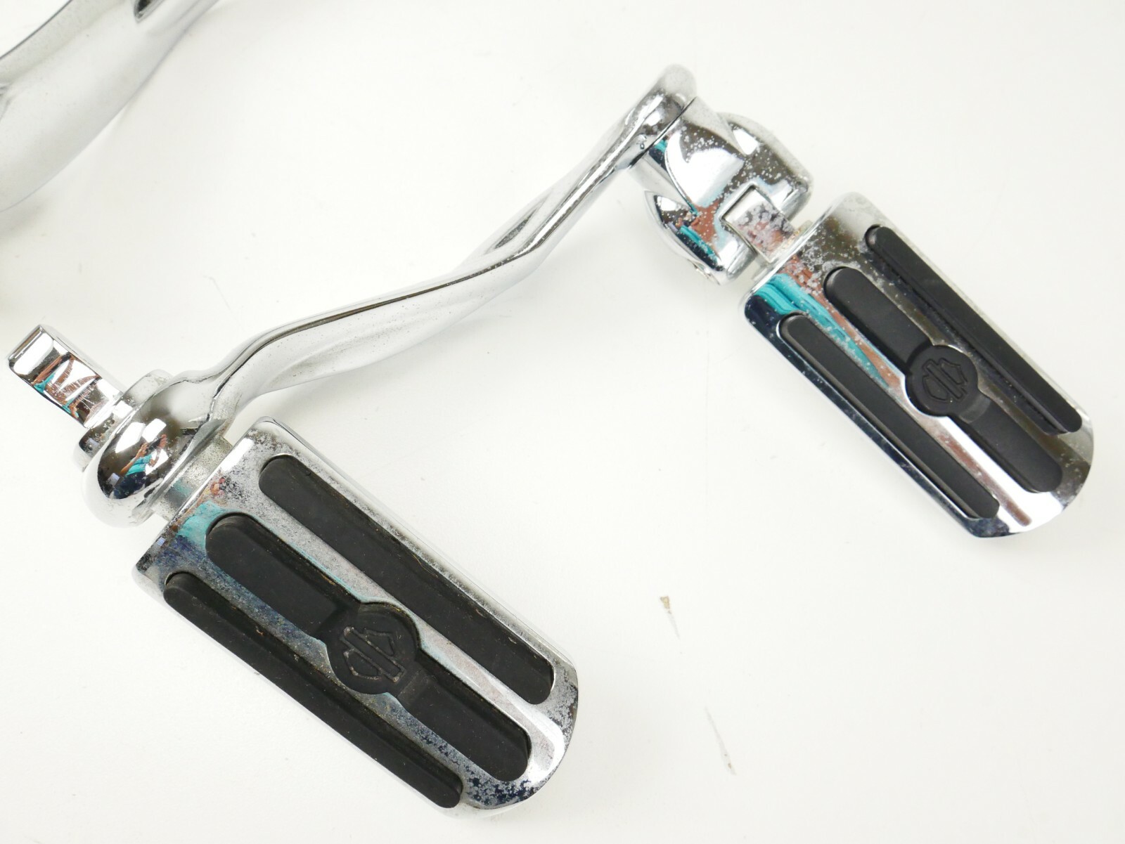 Harley Davidson 88-21 Models Chrome And Black Crash Bar Highway Double Pegs Set