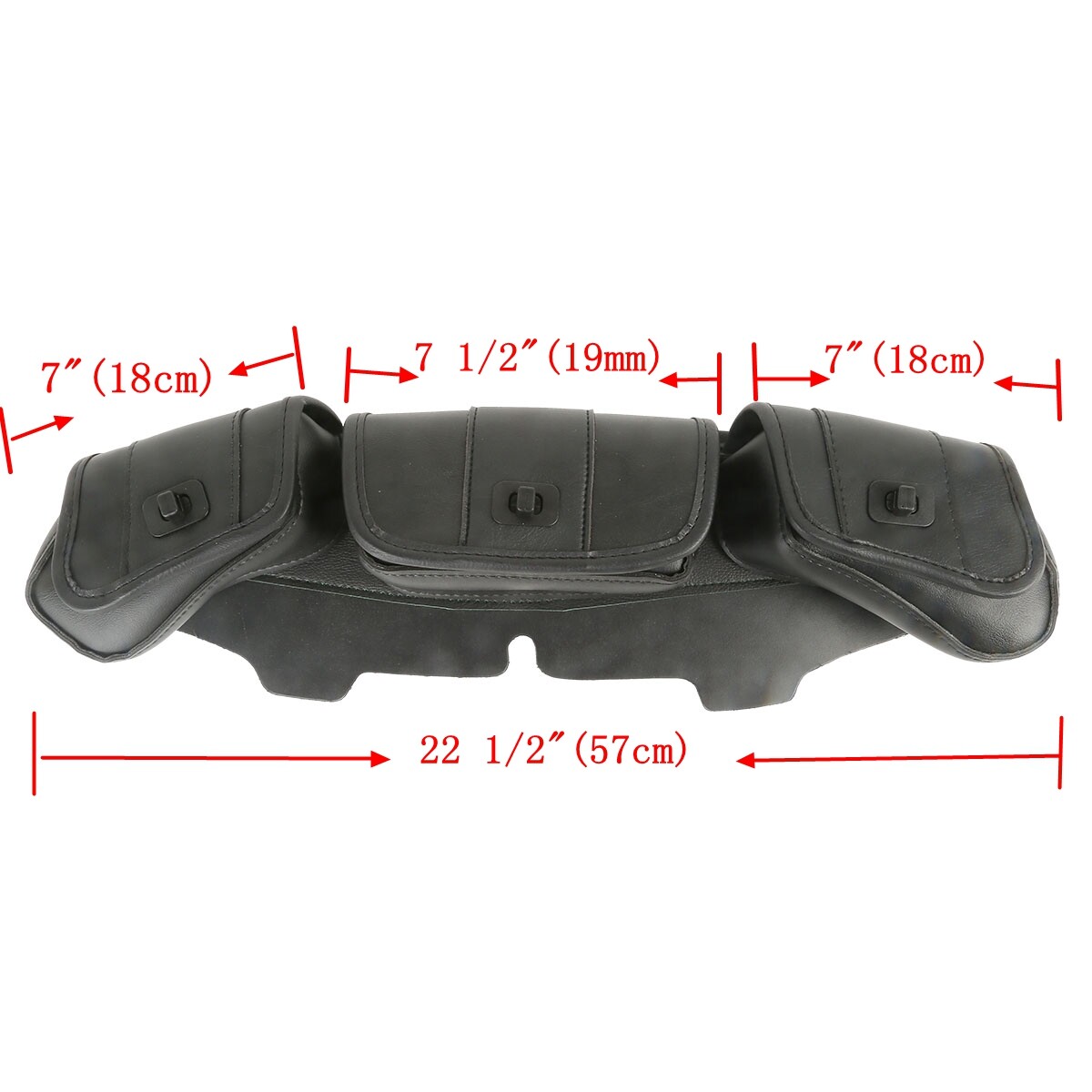 Windshield 3 Pouch Pocket Bags Fit For Harley Ultra Limited 1996-2013 /2014-2023