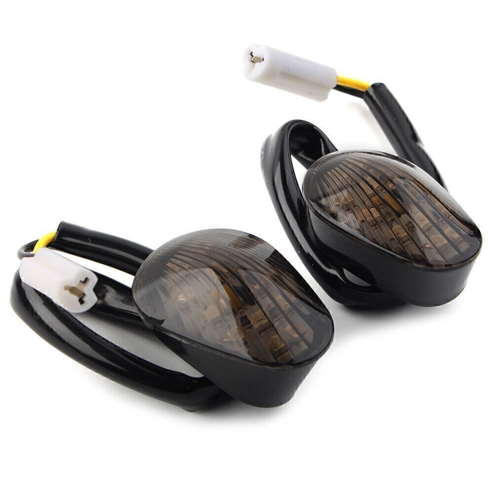 For Yamaha YZF R1 02-08 R6 03-14 R6S Smoke Flush Mount Amber Turn Signals Lights