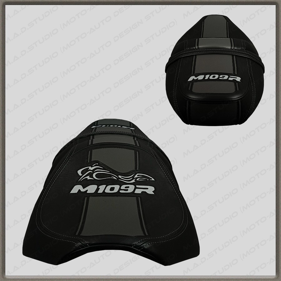 CUSTOM (Black+D.Gray+L.Gray+strips) Seat Cover Suzuki BOULEVARD M109R (06-26)