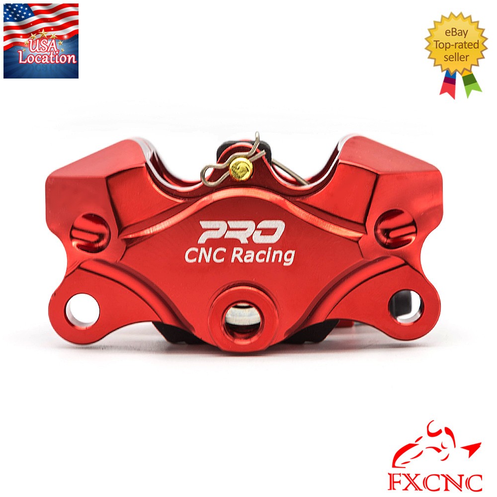 Motorcycle CNC Rear Brake Caliper Pump Cylinder 2 Piston 32mm Universal Aluminum