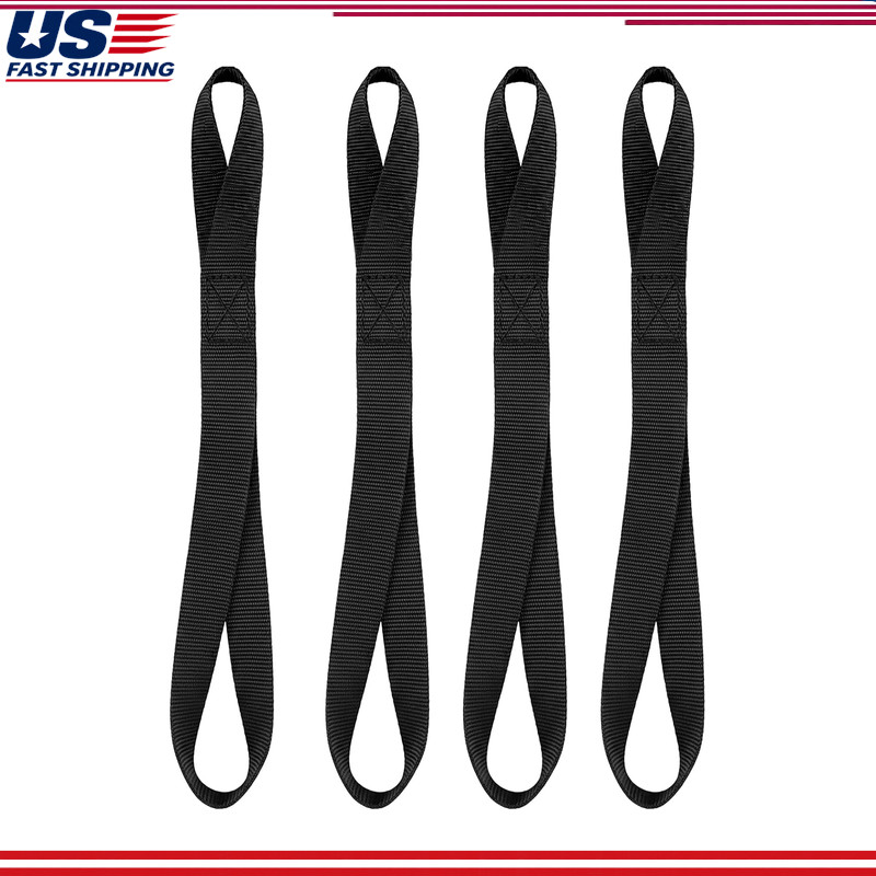 4-Pack Soft Loop Tie Down Straps, 3900lbs, Heavy Duty Motorcycle, ATV, UTV, Dirt