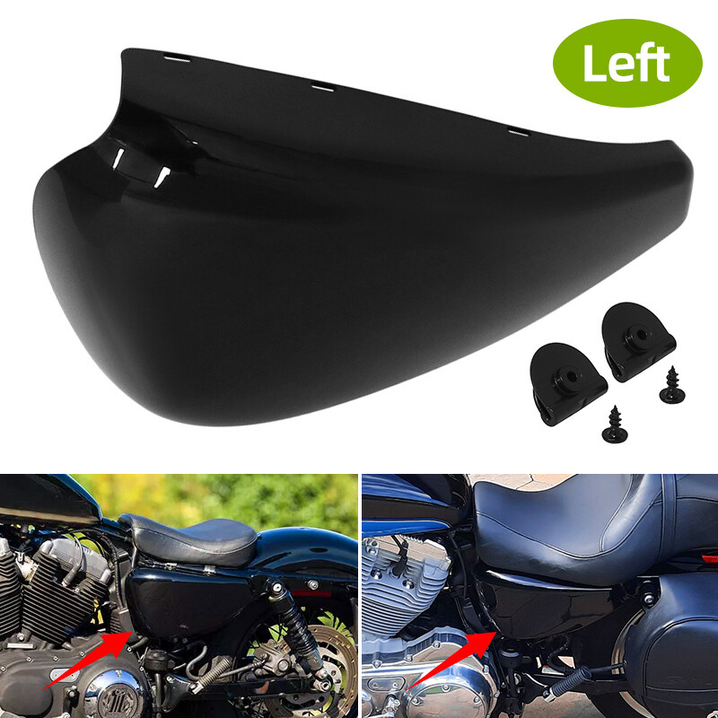 Left Battery Side Cover For Harley Sportster XL 883 1200 XL1200C Custom 04-13