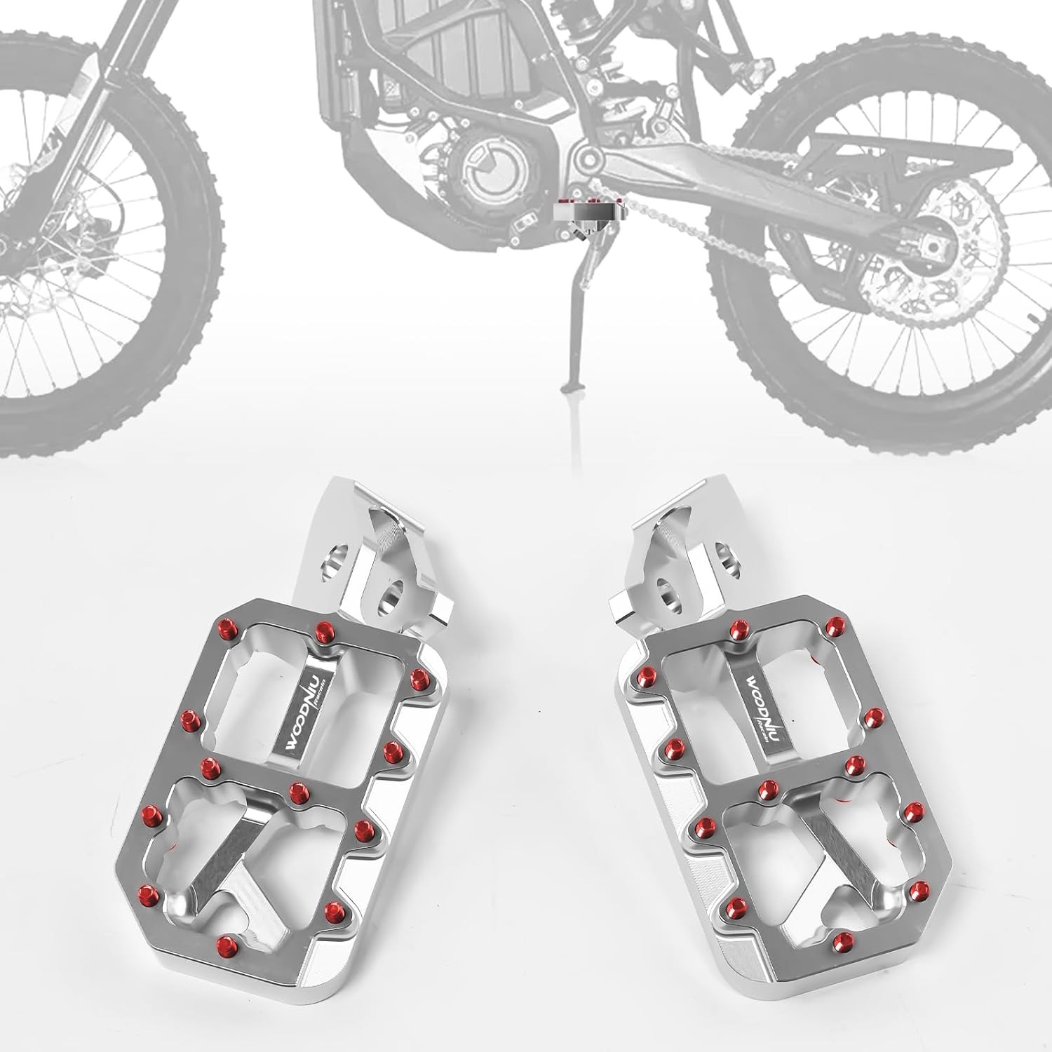 CNC Aluminum Alloy Foot Pegs for Surron Ultra Bee Pedal Anti-slip Spikes Footpeg
