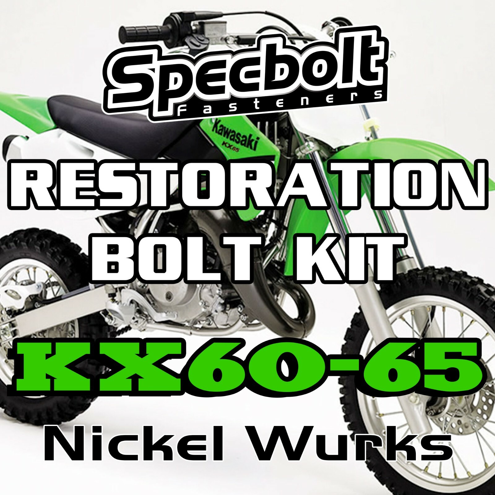 Specbolt Restoration Bolt Kit For Kawasaki KX60 KX65 Fasteners Nickel Wurks MINI