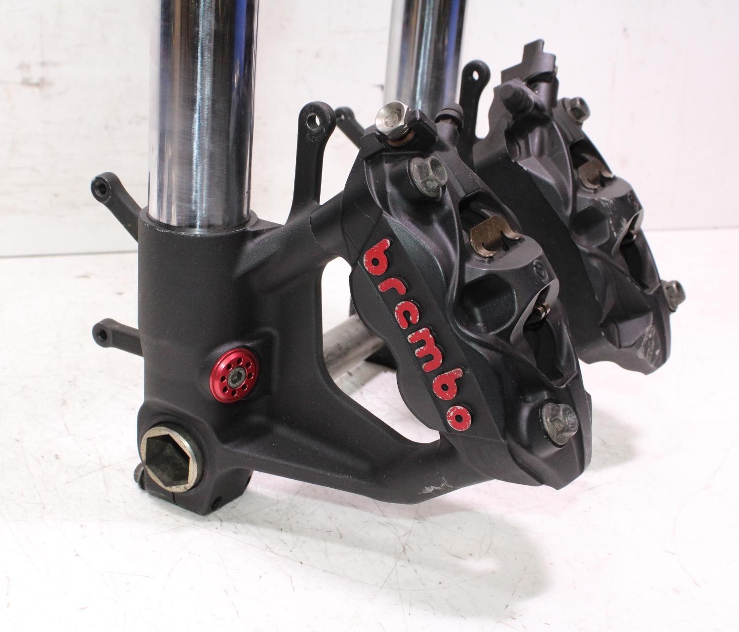 09-16 SUZUKI GSXR 1000 FRONT END FORKS SUSPENSION HANDLEBARS TRIPLE TREE