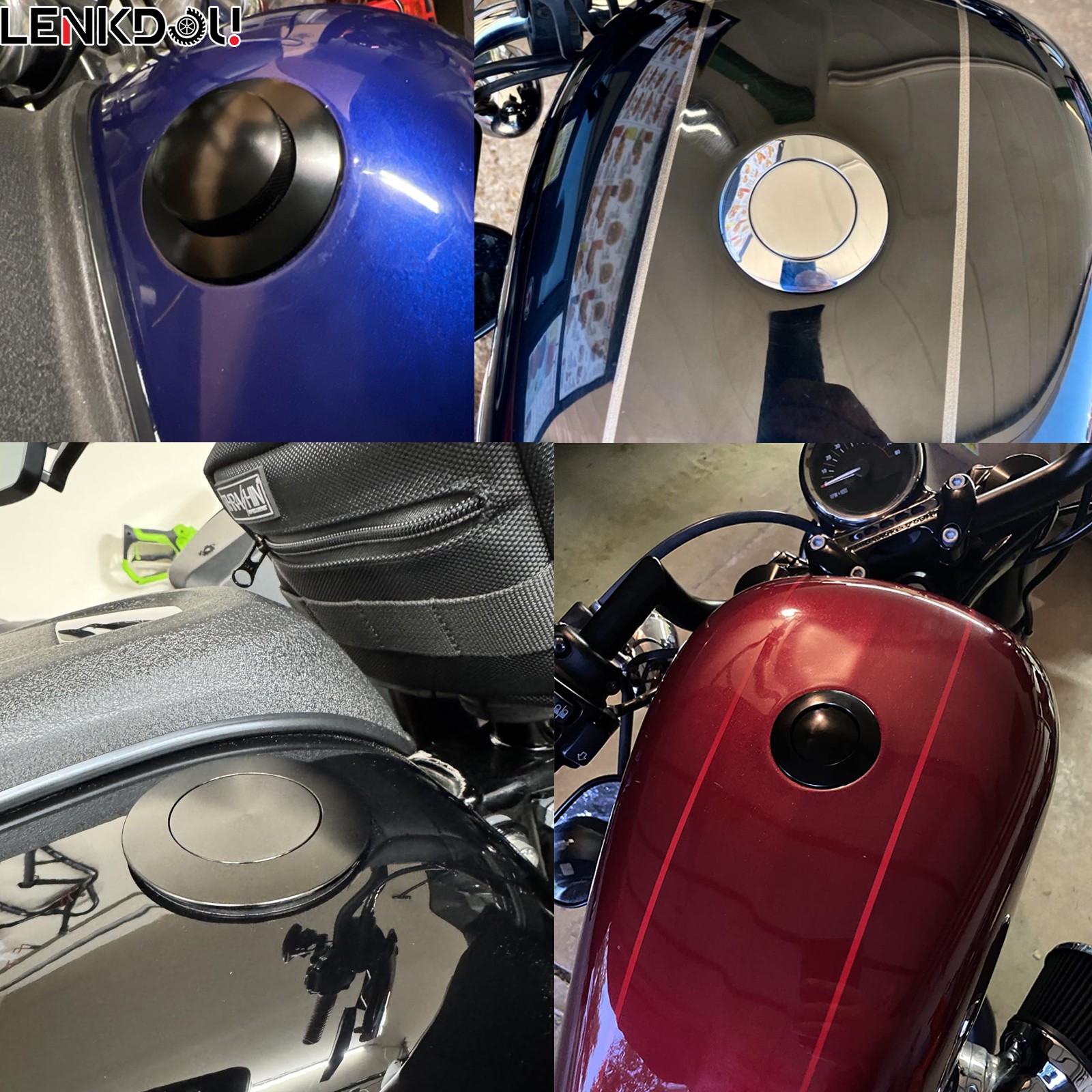 CNC Fuel Gas Tank Oil Cap Cover For Harley Dyna Softail Sportster XL Road King