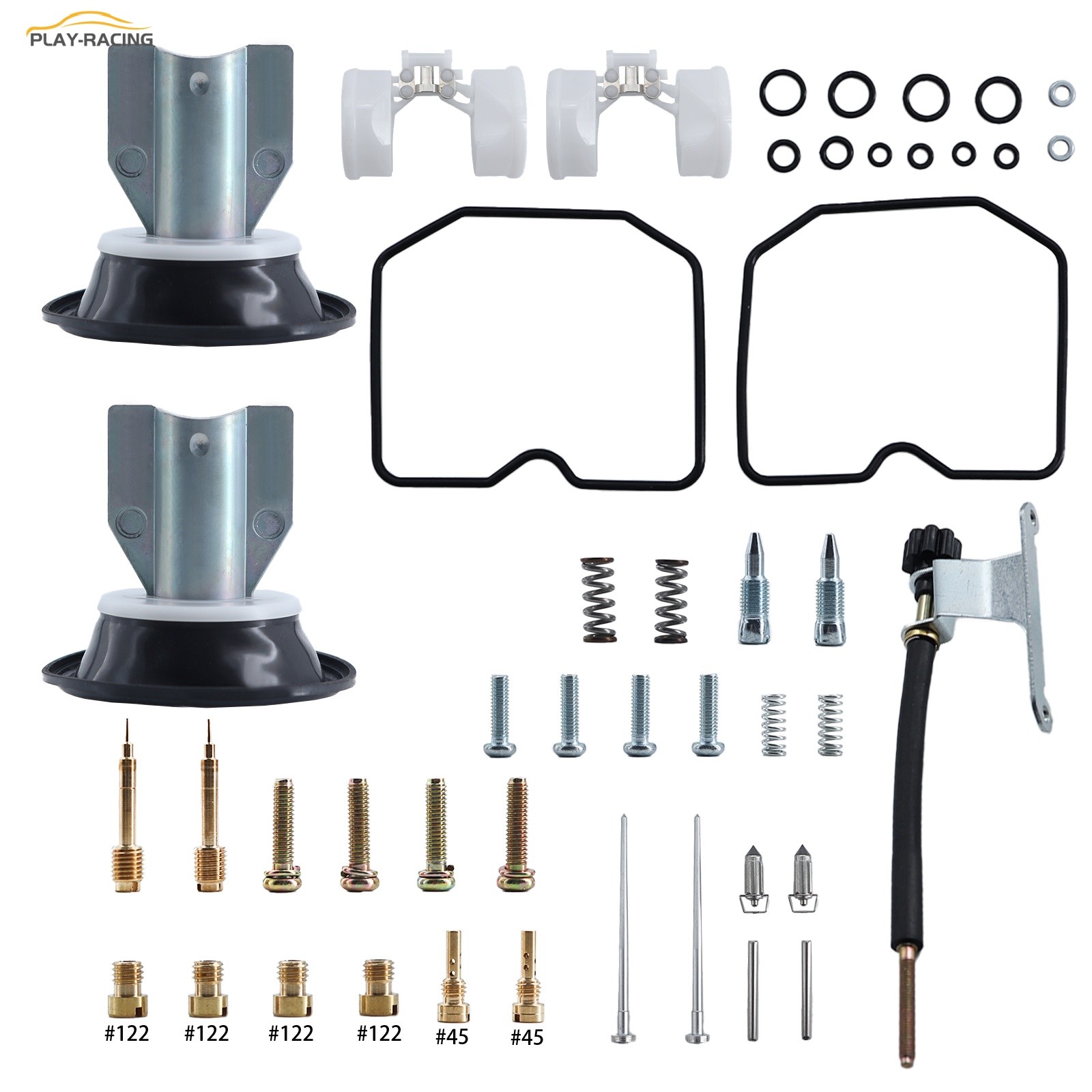 New Carburetor Kit Plunger Diaphragm Float For Kawasaki EN500 C EN500 Vulcan LTD