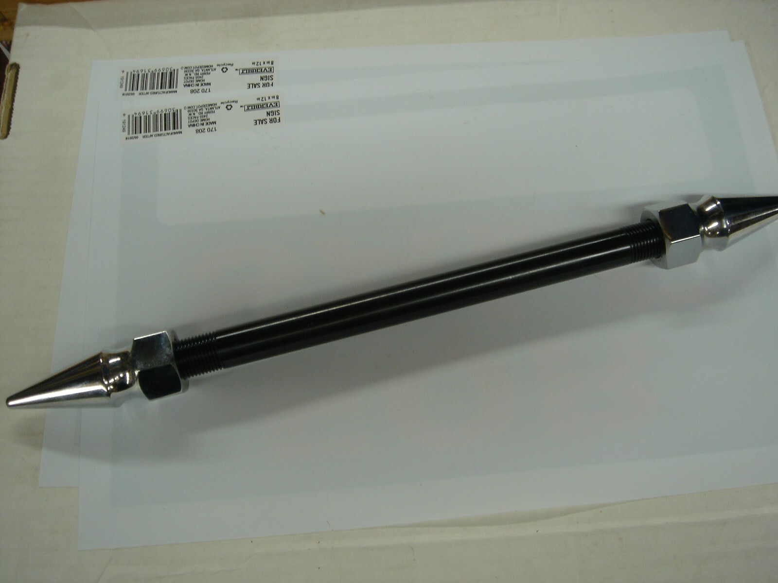 Harley/Triumph 5/8″ CHROME SPIKE AXLE VINTAGE SPRINGER Free Shipping 48 States
