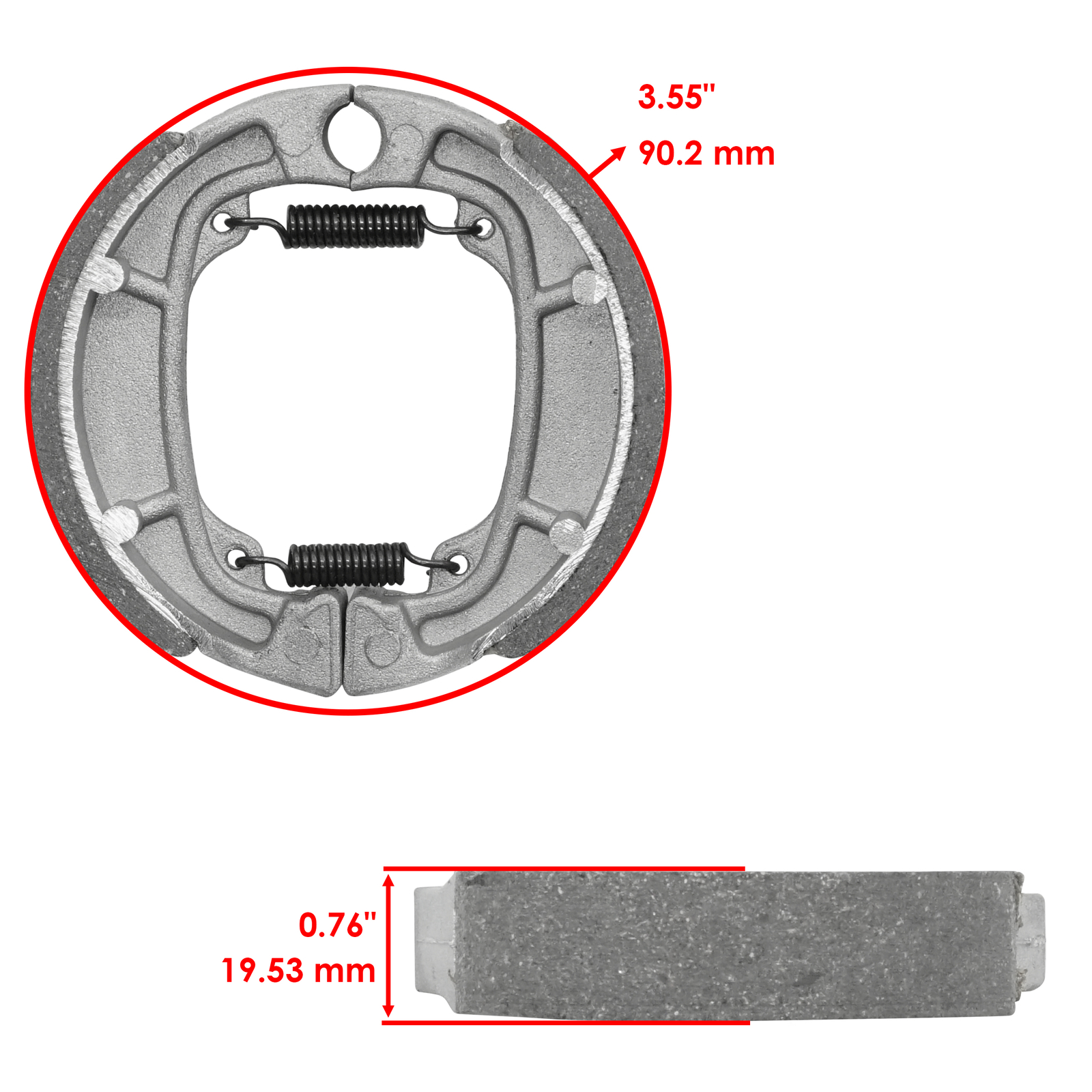Rear Brake Shoes for Suzuki Rm80 Mini 1982 1983 1984 1985 1986 1987 1988 1989
