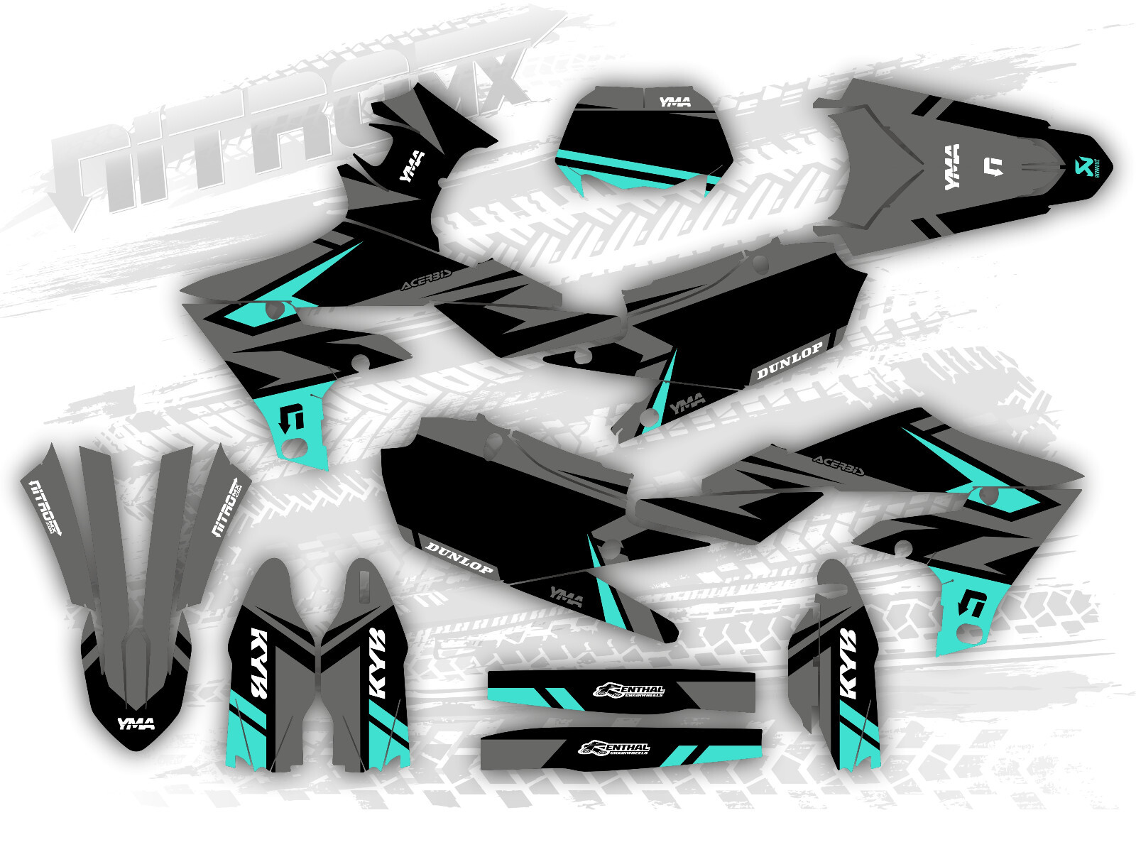 Graphics Kit fits Yamaha WR450F WR 450F 2019 2020 2021 2022 2023 WRF Decals