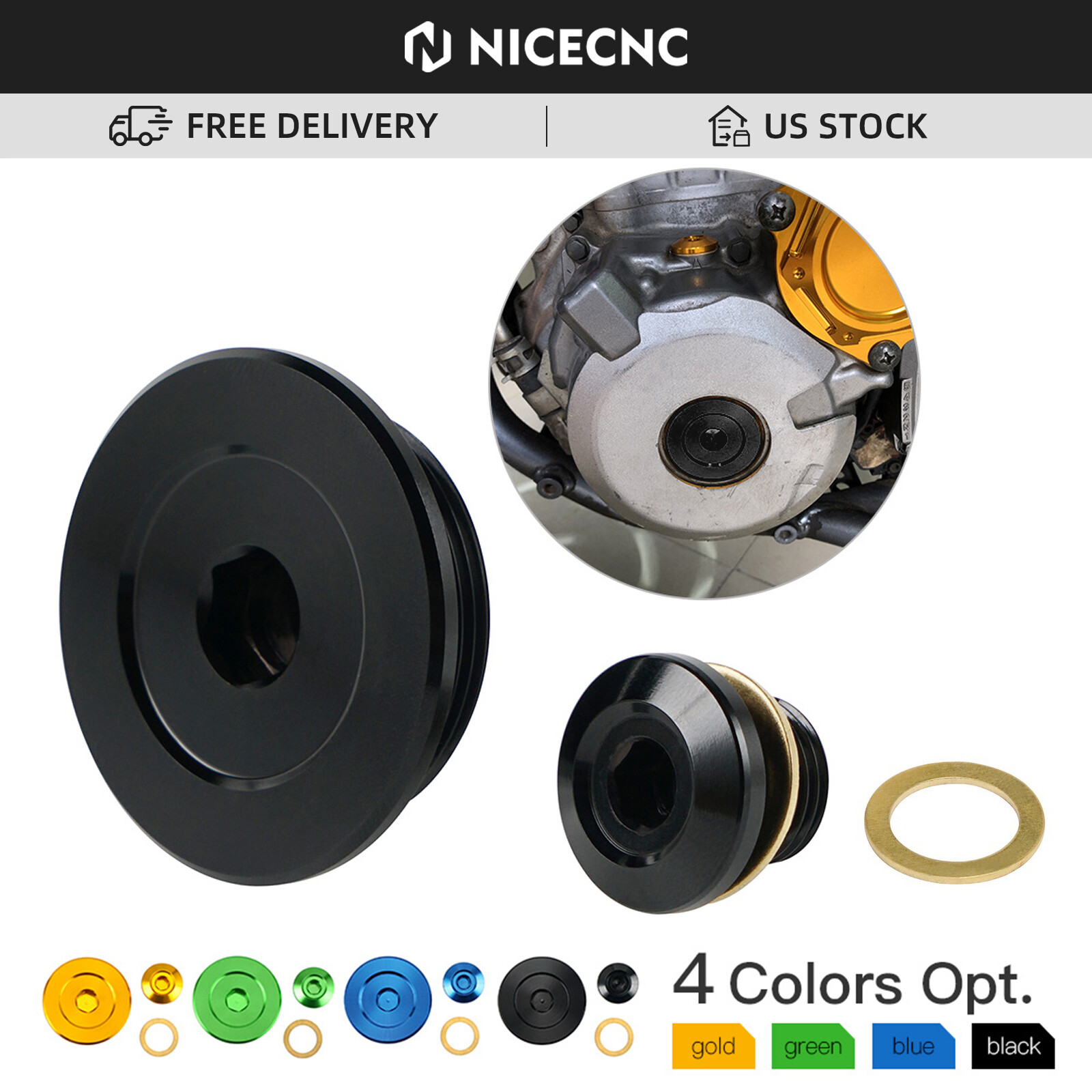 NiceCNC Engine Plugs Bolts Cover For Suzuki Quadsport Z400 LTZ400 2003-2014