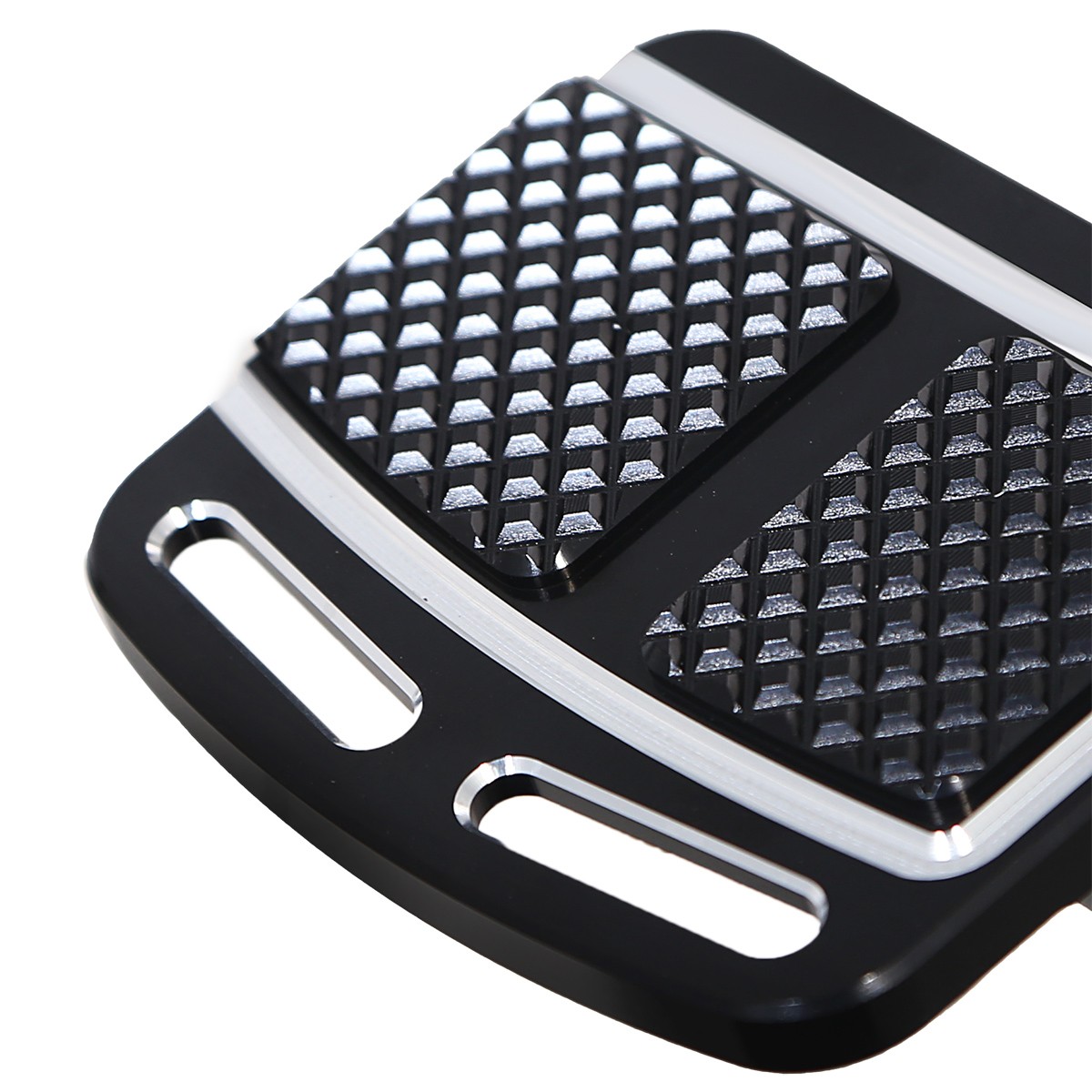 Black White Diamond Cut Mini Floorboards Foot Boards For Harley Road Glide 00-24