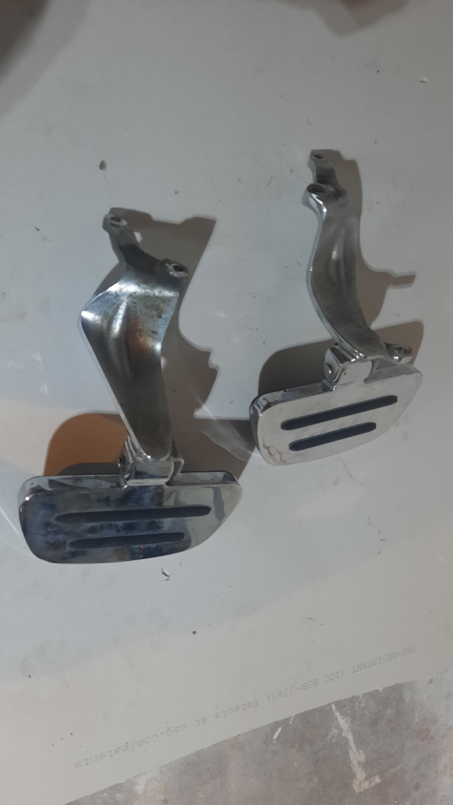2004 Victory Kingpin OEM Chrome Passenger Rear Floorboards Footrests Set Pair