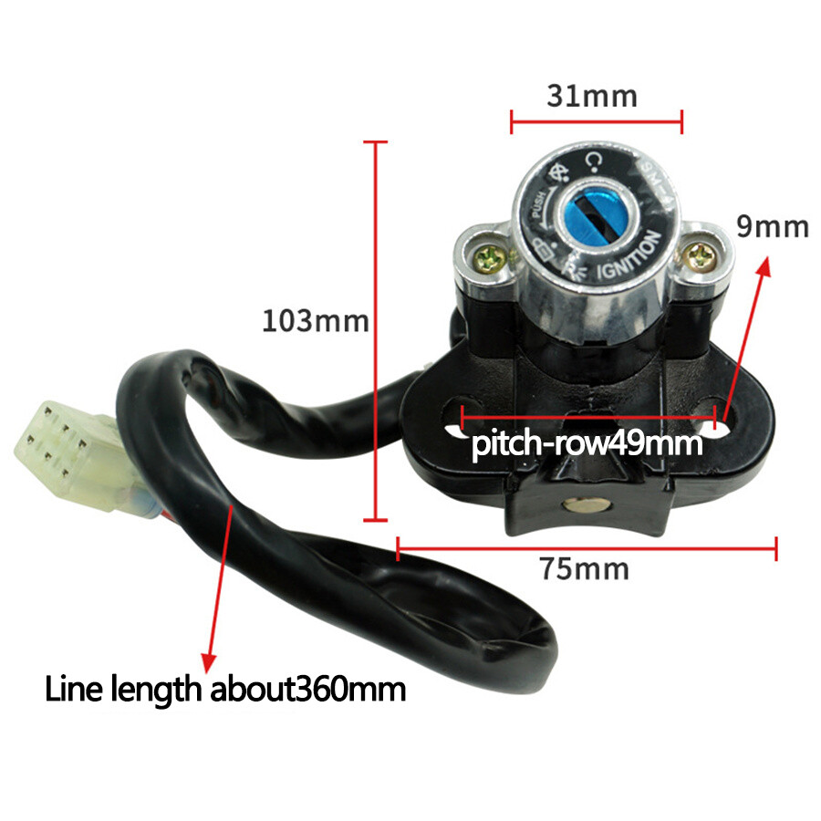 Aluminium Alloy Universal Motorcycle Modified Ignition Key Lock Set Kit Switch