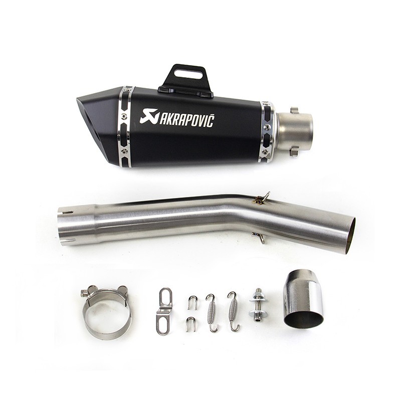 For Yamaha YZF R6 1998-2005 Exhaust Mid Pipe Black Muffler Tips Slip on System