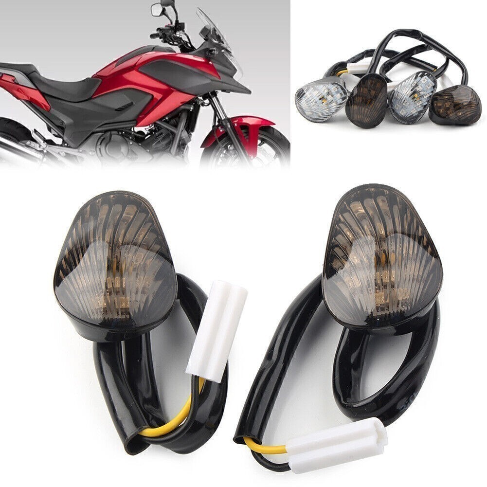For Yamaha YZF R1 02-08 R6 03-14 R6S Smoke Flush Mount Amber Turn Signals Lights